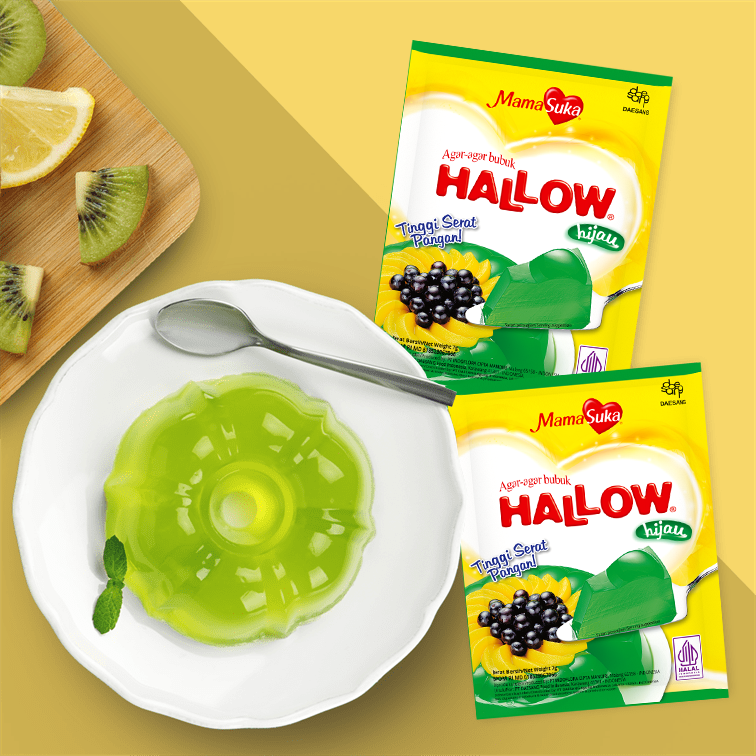 Agar-Agar Bubuk Hallow Hijau